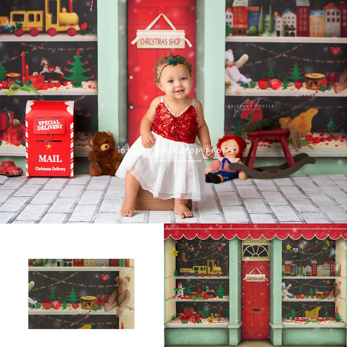 KMK - Toy Store Christmas Backdrop