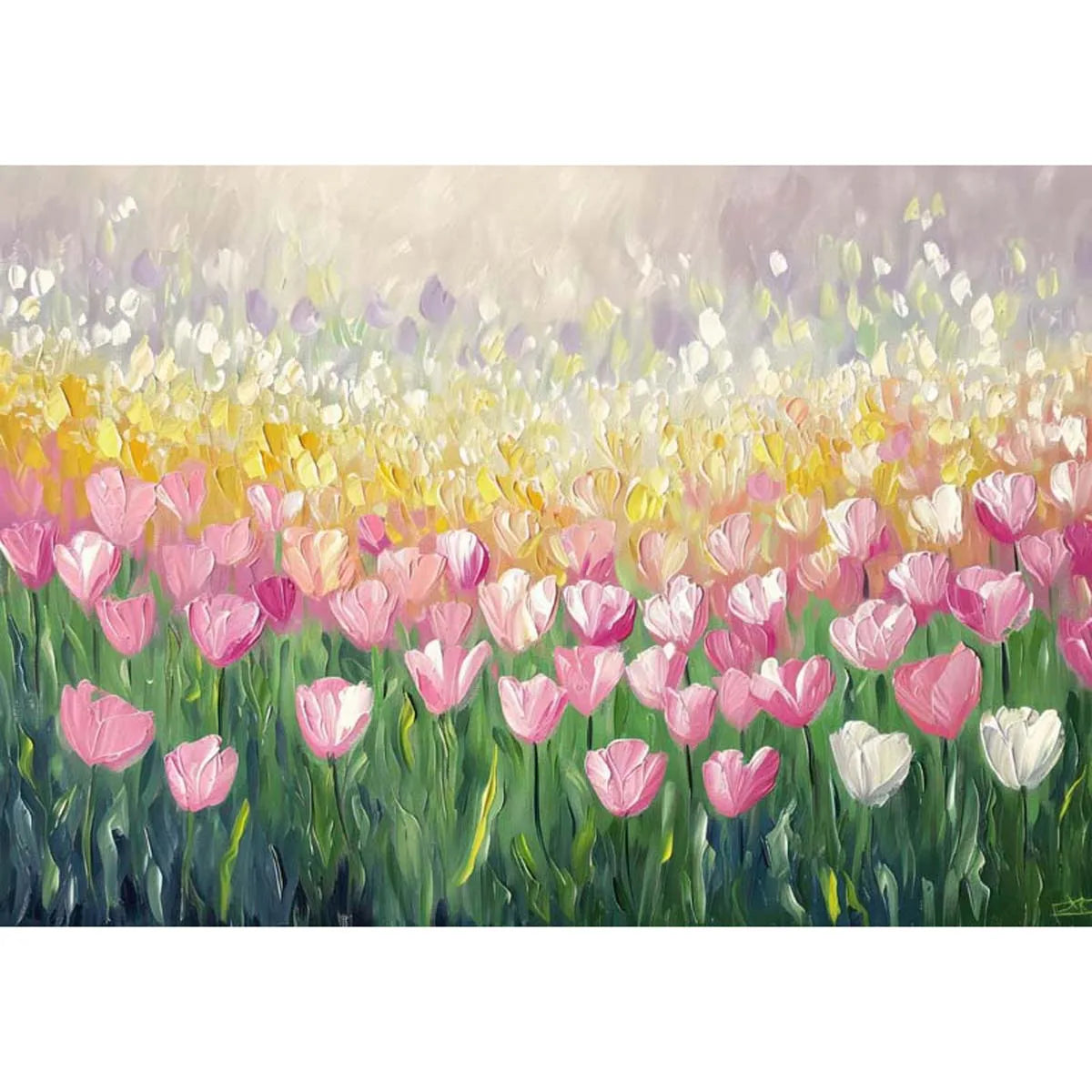 KMK - Tulip Field Pastel Poly Photography Backdrop