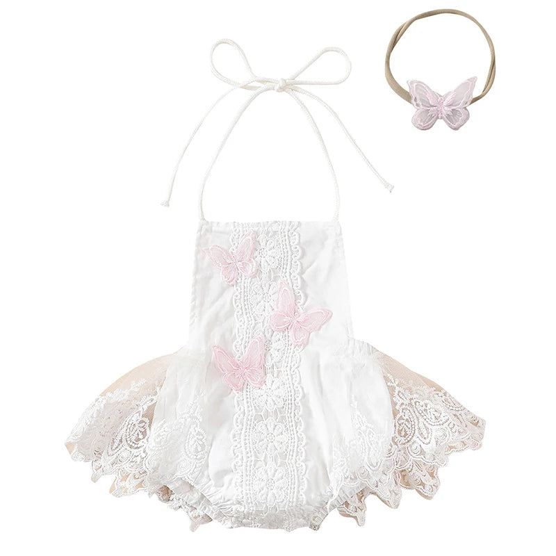 KMK - Tulle Patchwork Butterfly Romper