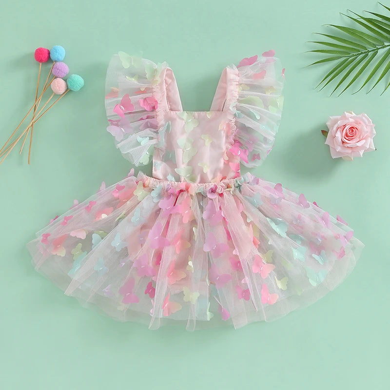 KMK - Tulle Tie-up A-line Dress