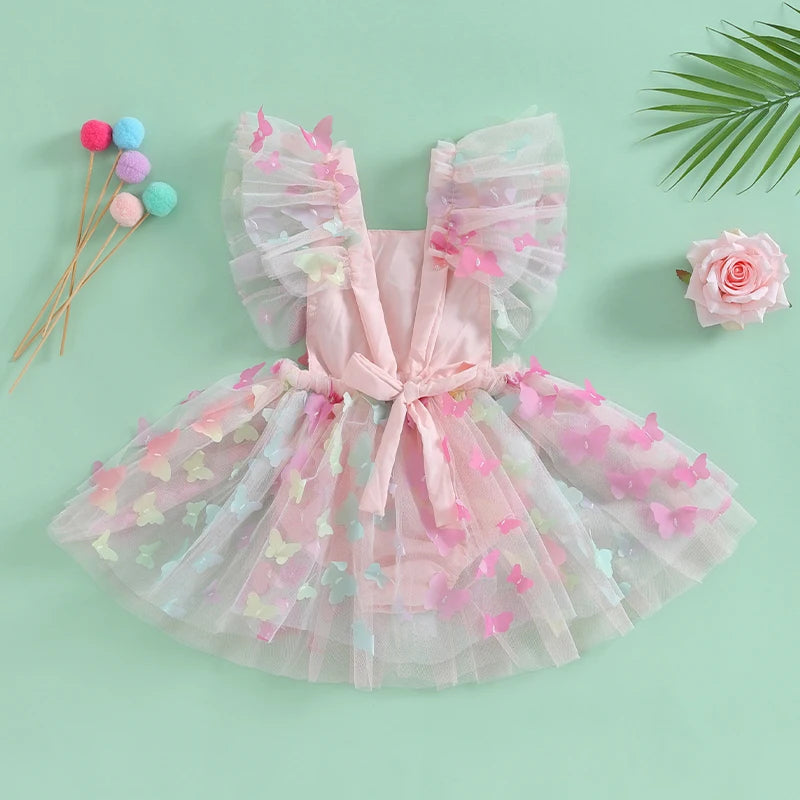 KMK - Tulle Tie-up A-line Dress