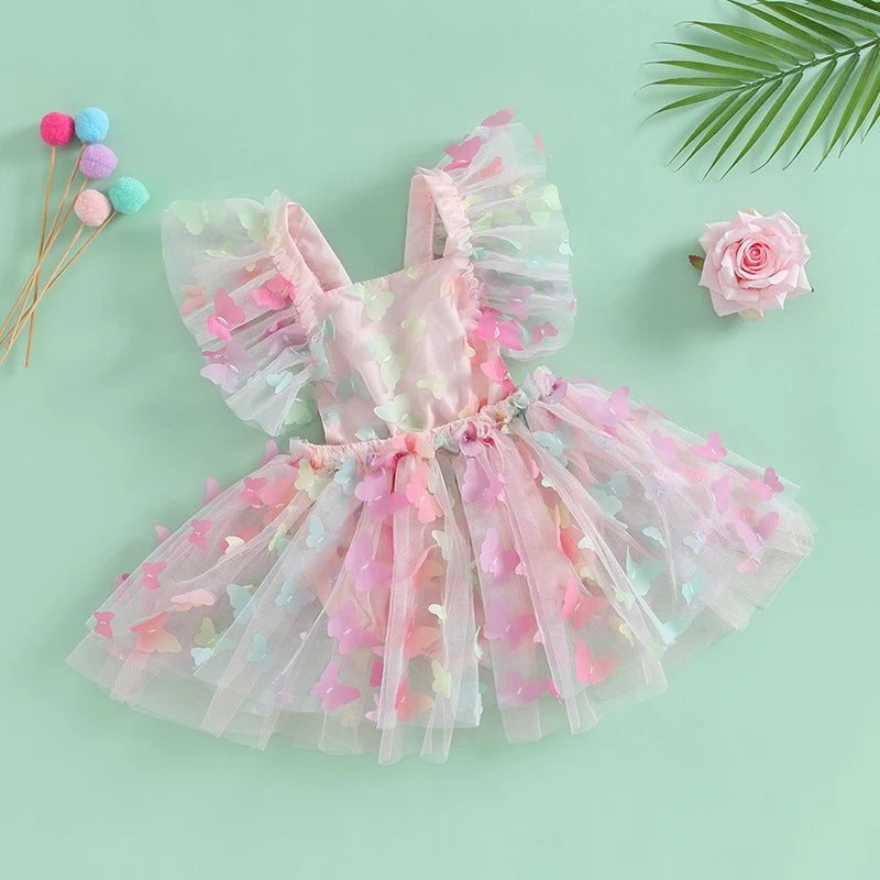 KMK - Tulle Tie-up A-line Dress