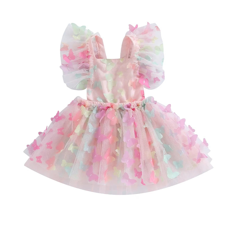 KMK - Tulle Tie-up A-line Dress