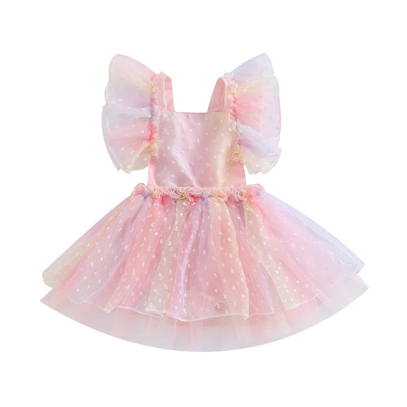 KMK - Tulle Tie-up A-line Dress