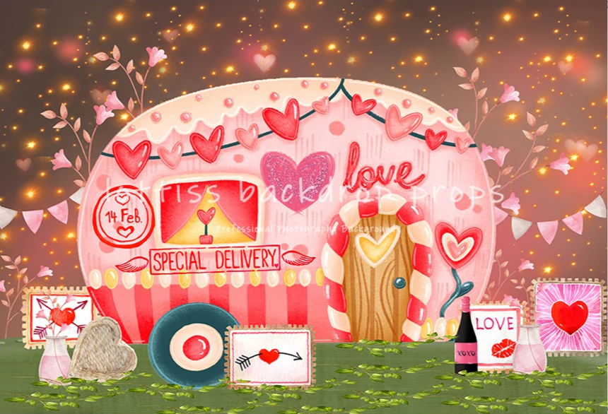 KMK - Valentine's Bus Backdrop