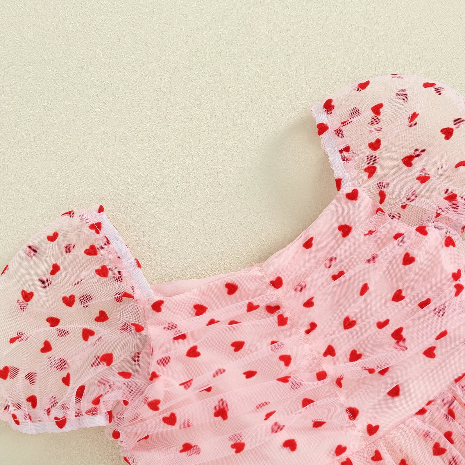 KMK - Valentine’s Heart Print Tulle Dress