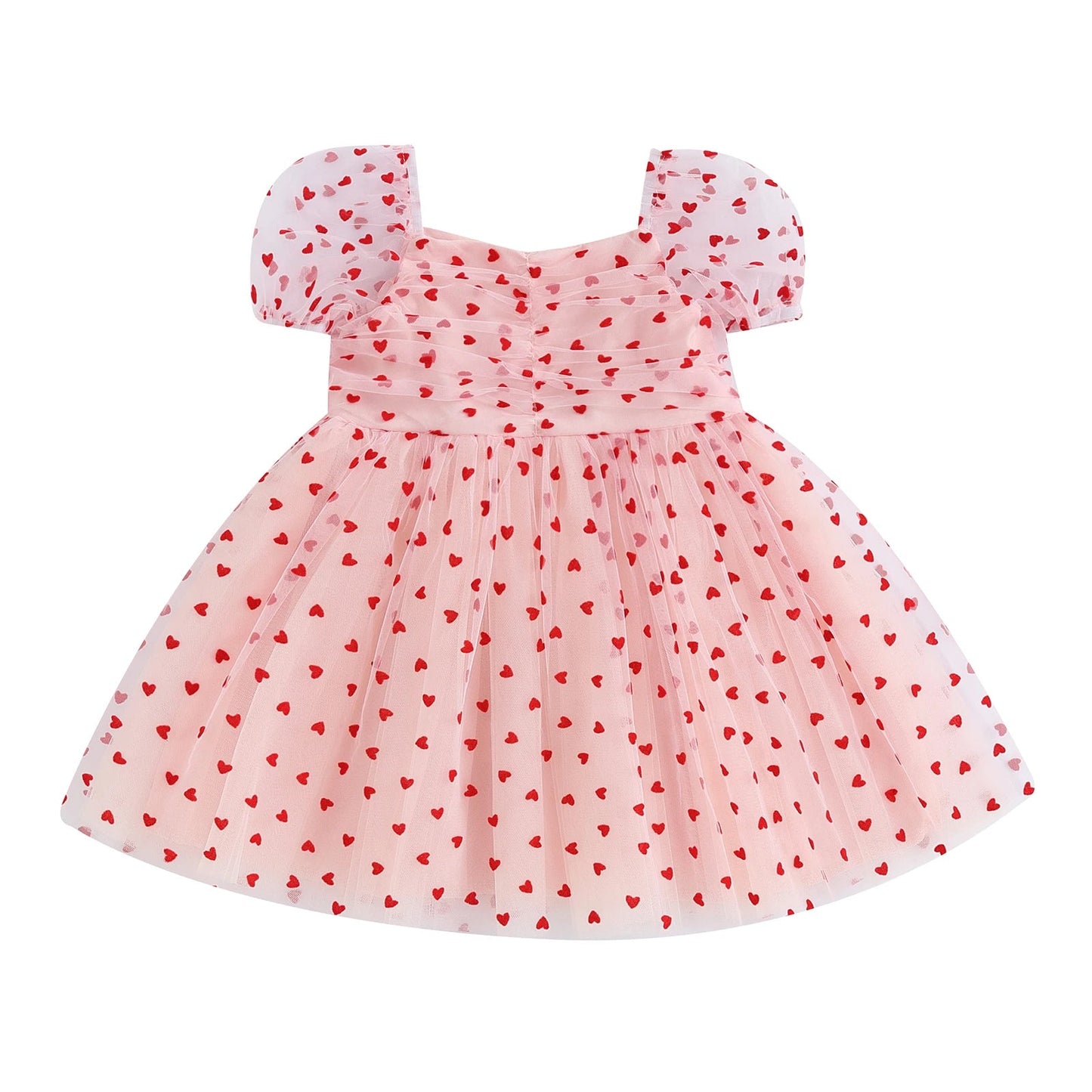 KMK - Valentine’s Heart Print Tulle Dress