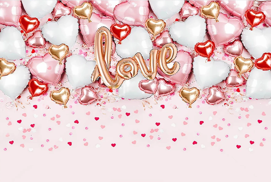 KMK - Valentine's Love Balloons Backdrop