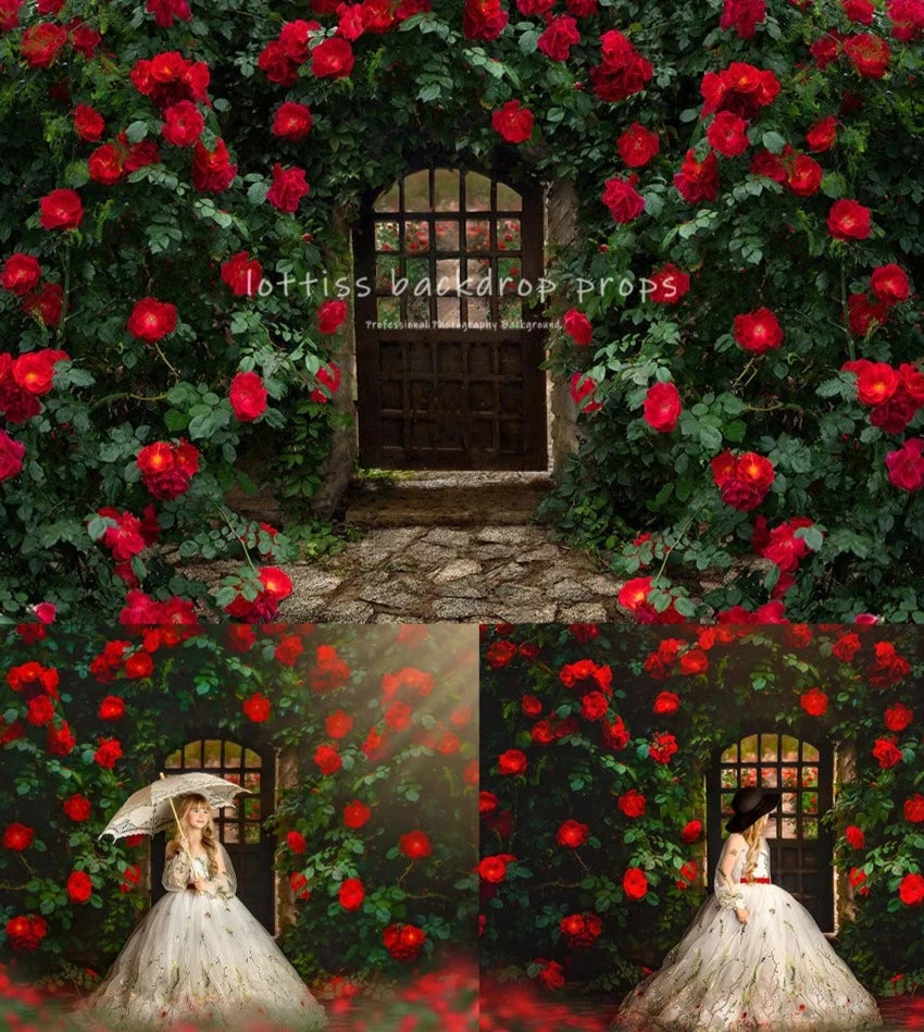 KMK - Valentine‘s Rose Garden Backdrop