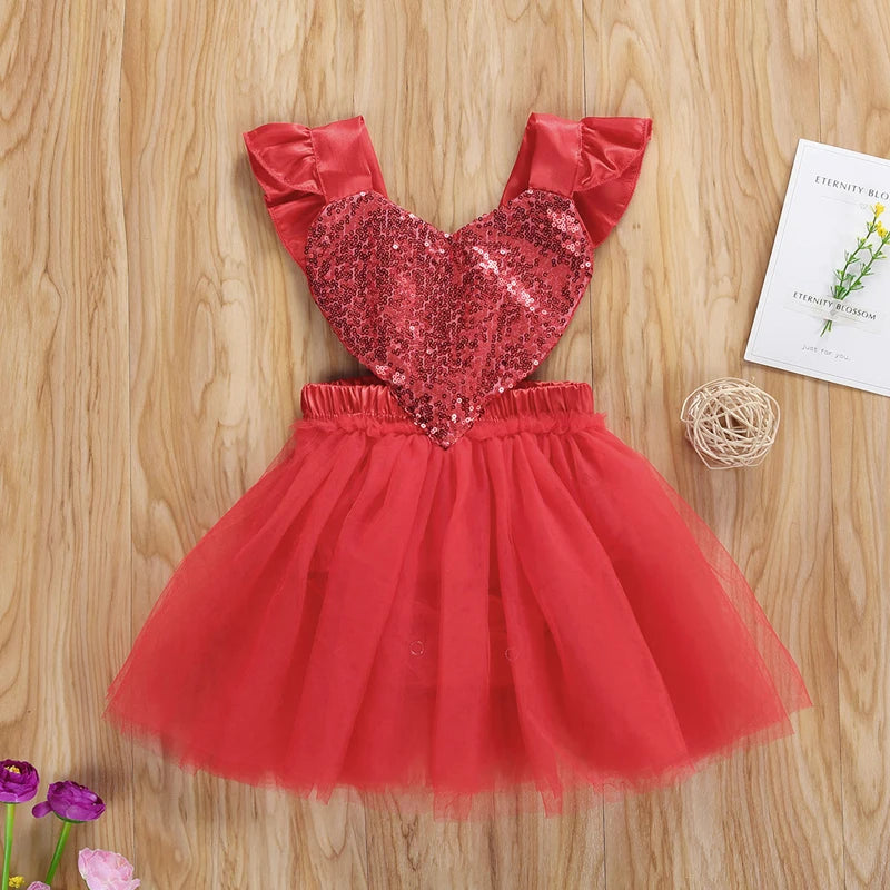 KMK - Valentines Sequins Heart Romper