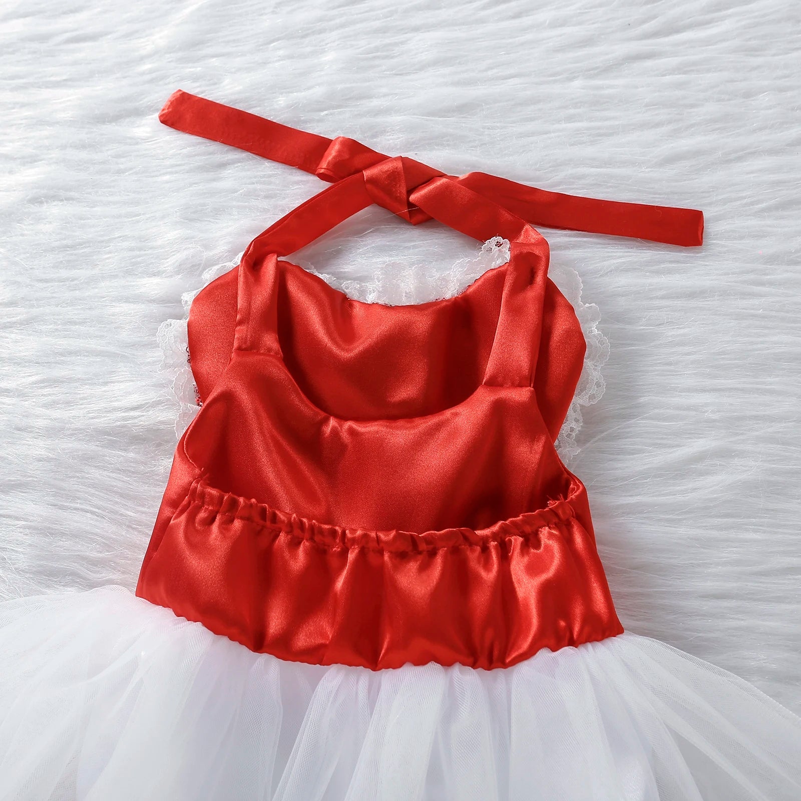 KMK - Valentines Sleeveless Heart Sequins Tutu Romper Dress