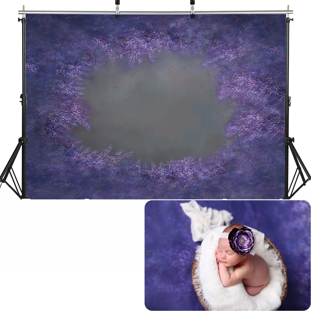 KMK - Violet Field Wreath watercolour backdrop