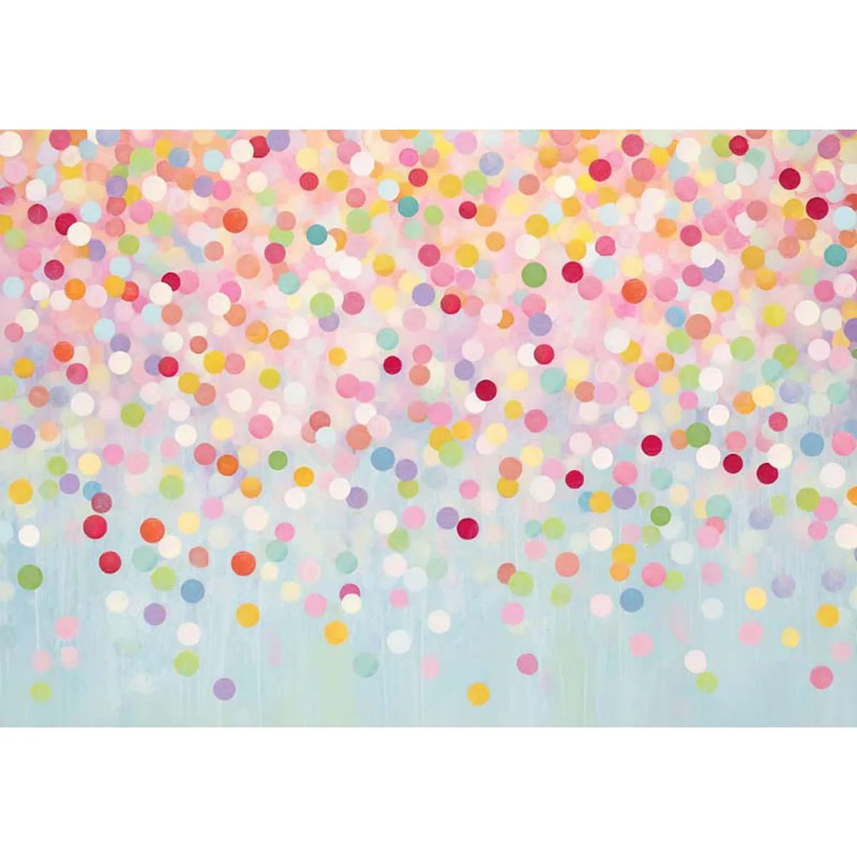 KMK - Watercolor Colorful Dots Poly Photography Backdrop