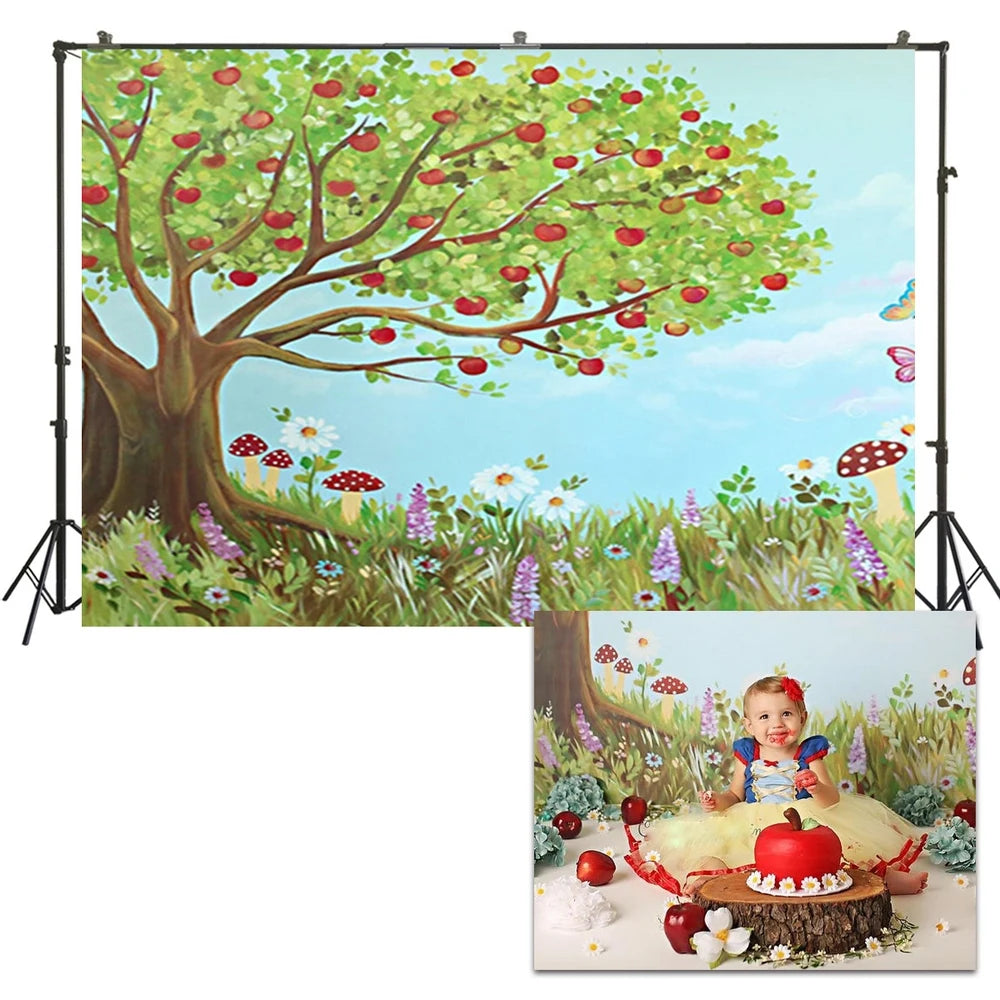 KMK - Watercolour Apple Tree Backdrop