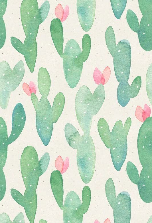 KMK - Watercolour Painted Cactus Backdrops