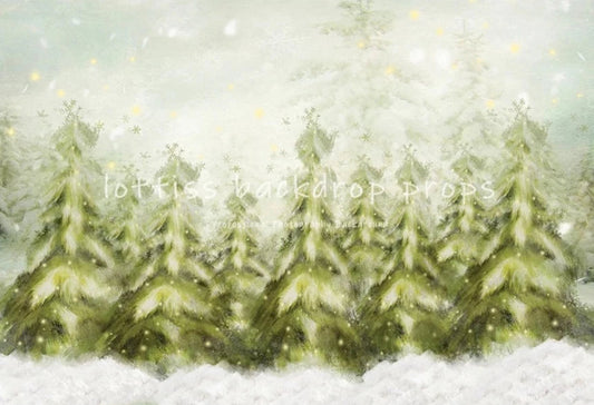 KMK - Watercolour Snowy Forest Backdrop