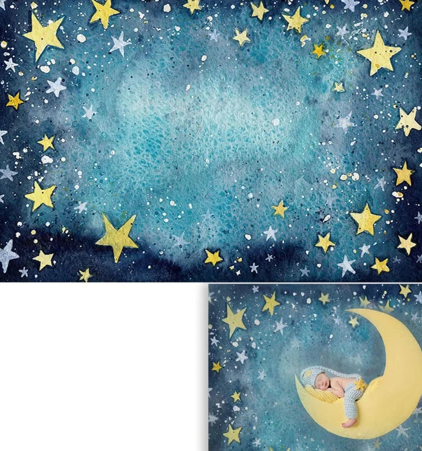 KMK - Watercolour Starry Border Backdrop