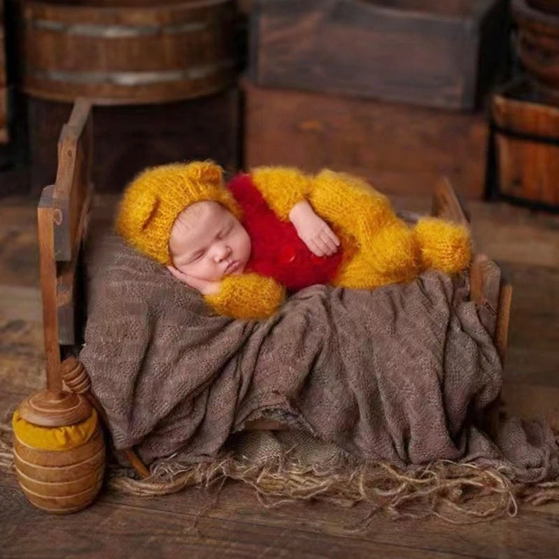 KMK - Winnie The Pooh Mohair Hat & Romper