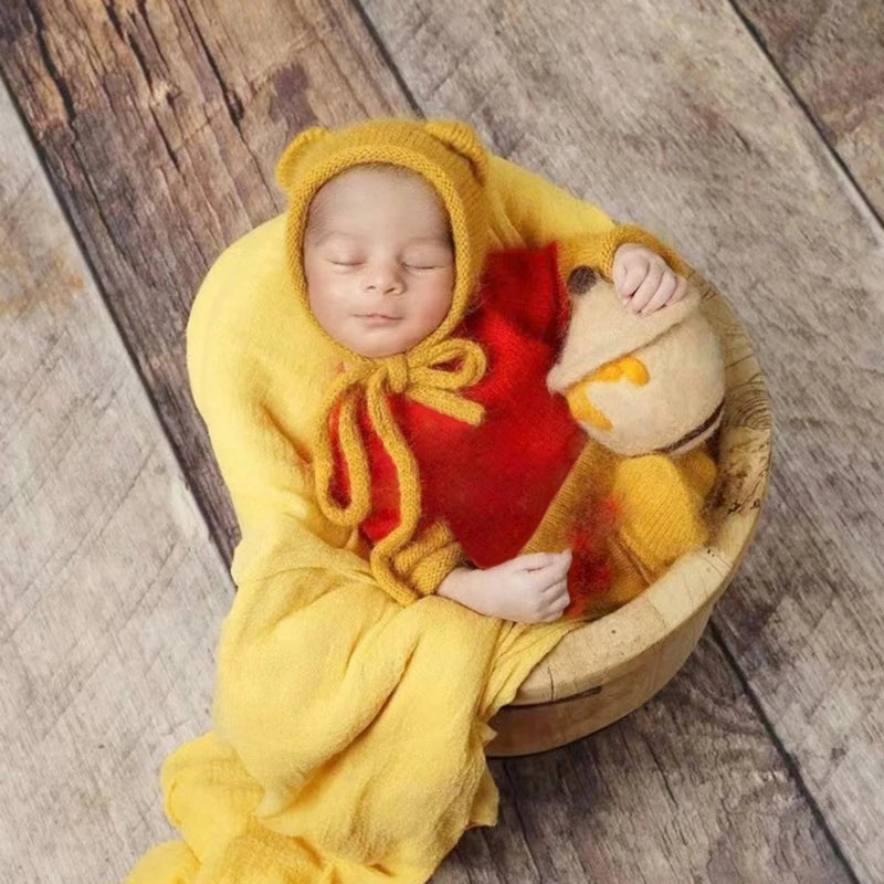 KMK - Winnie The Pooh Mohair Hat & Romper