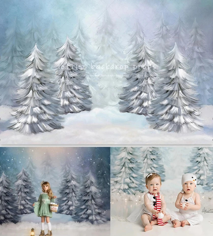 KMK - Winter Snowy Forest Backdrop