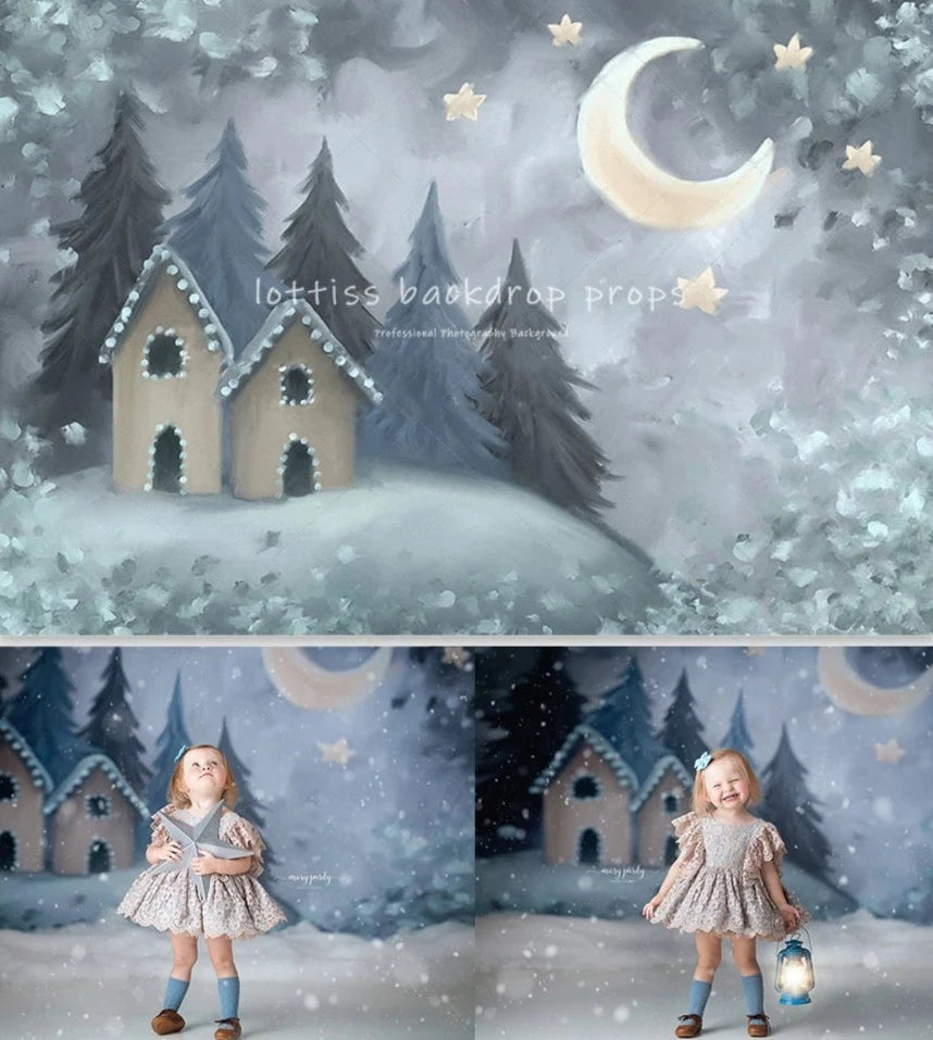 KMK - Winter Starry Night Backdrop