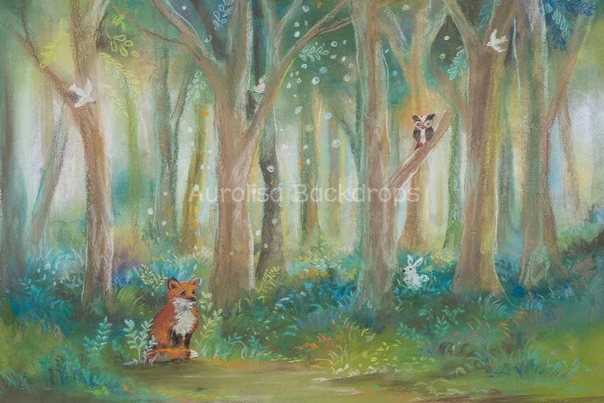 KMK - Woodland Watercolour Backdrop