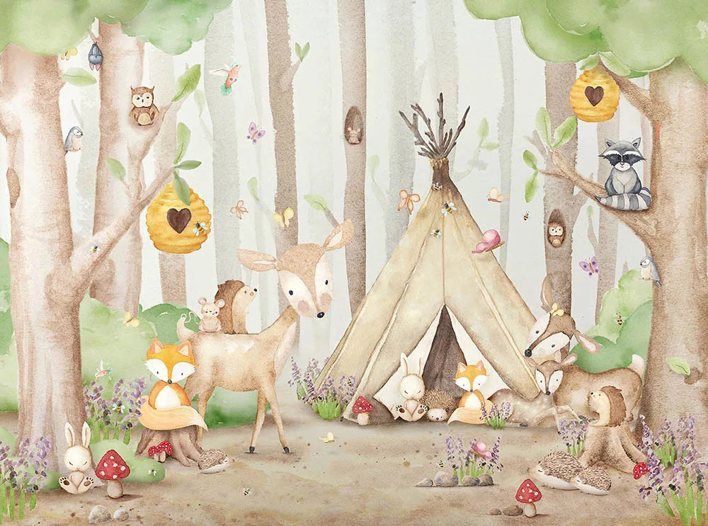 KMK - Woodland Watercolour Backdrop