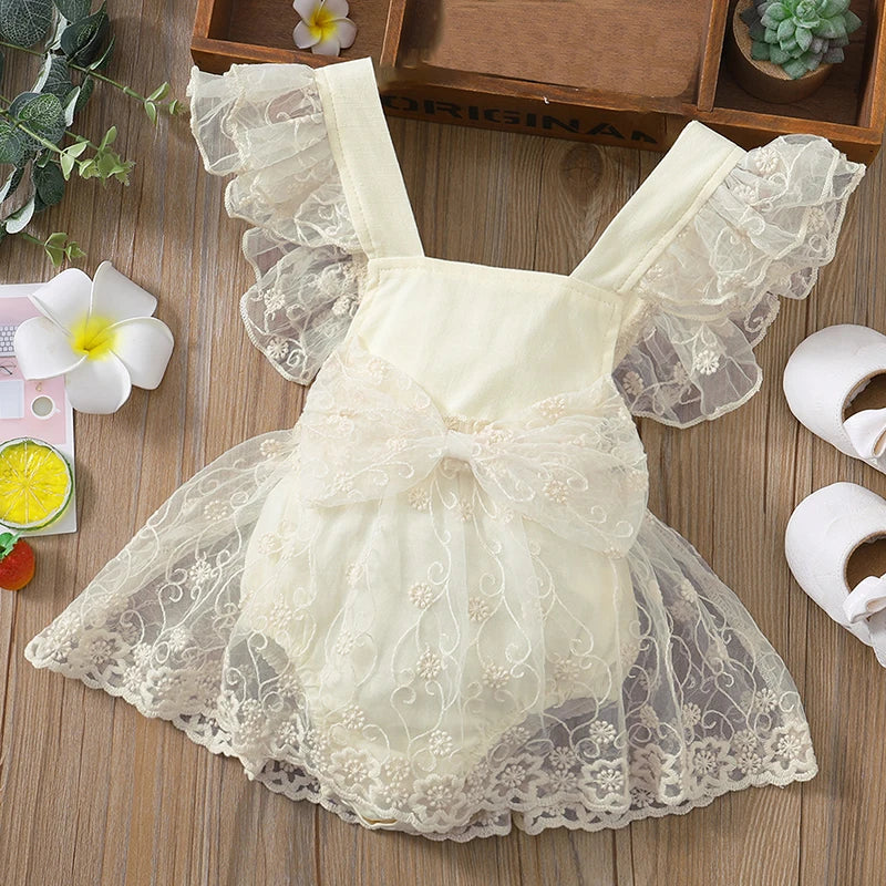 KMK - cream lace romper