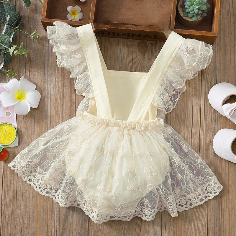 KMK - cream lace romper