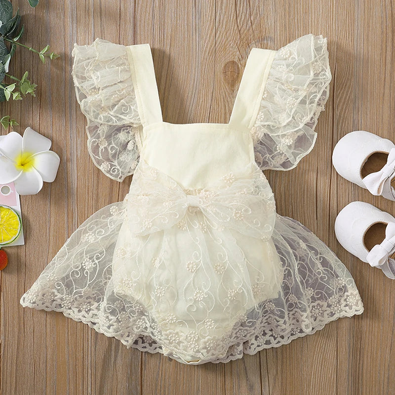 KMK - cream lace romper