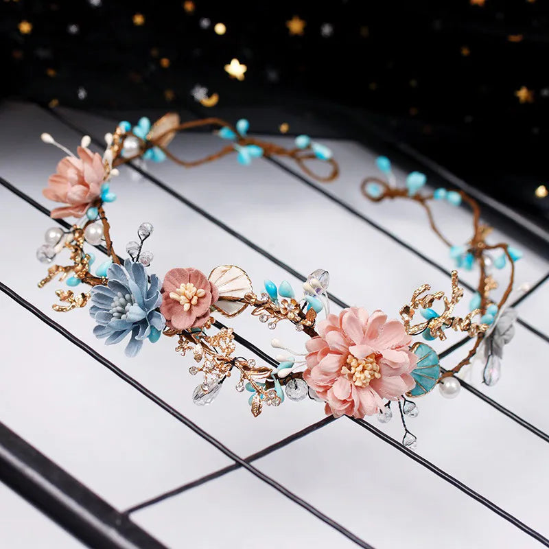 KMK - handmade beads Baroque flower crown