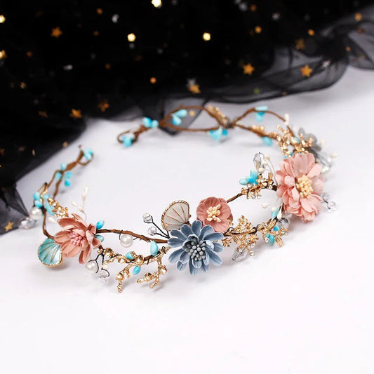 KMK - handmade beads Baroque flower crown