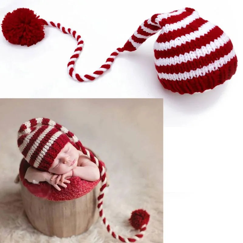 KMK - knitted Long Tails Christmas Hat