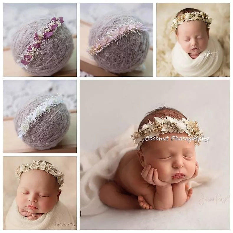 KMK - newborn floral headband - assorted colours