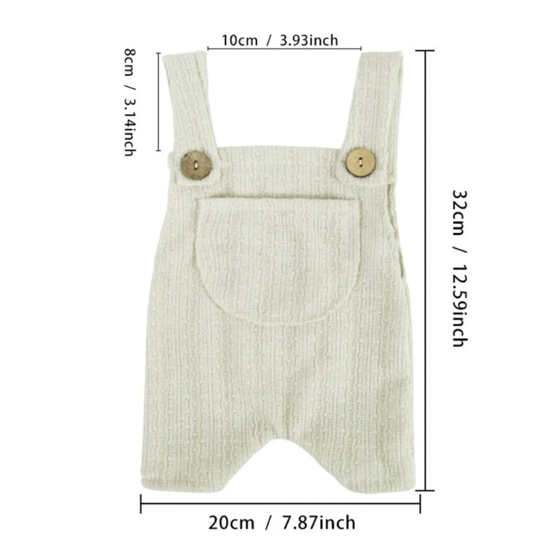 KMK - newborn stretchy Suspender romper