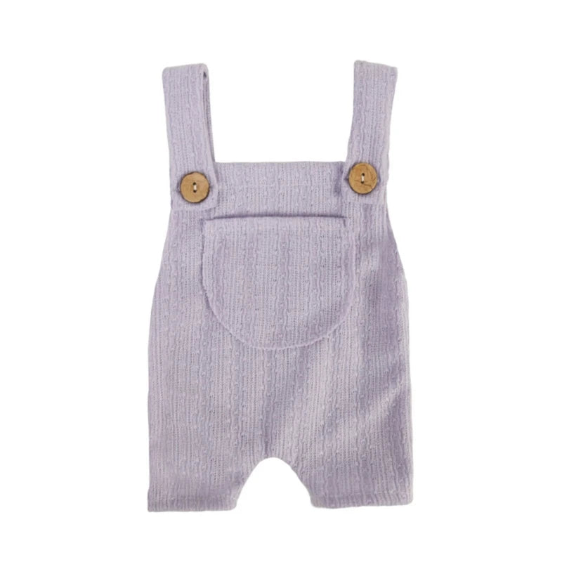 KMK - newborn stretchy Suspender romper