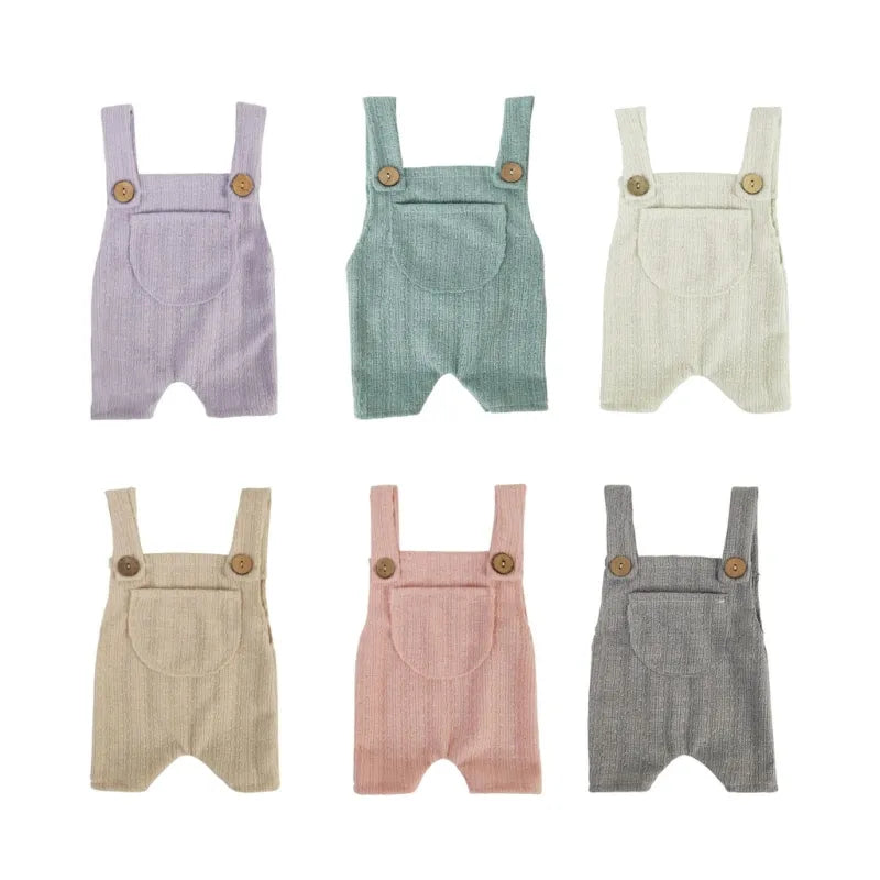 KMK - newborn stretchy Suspender romper