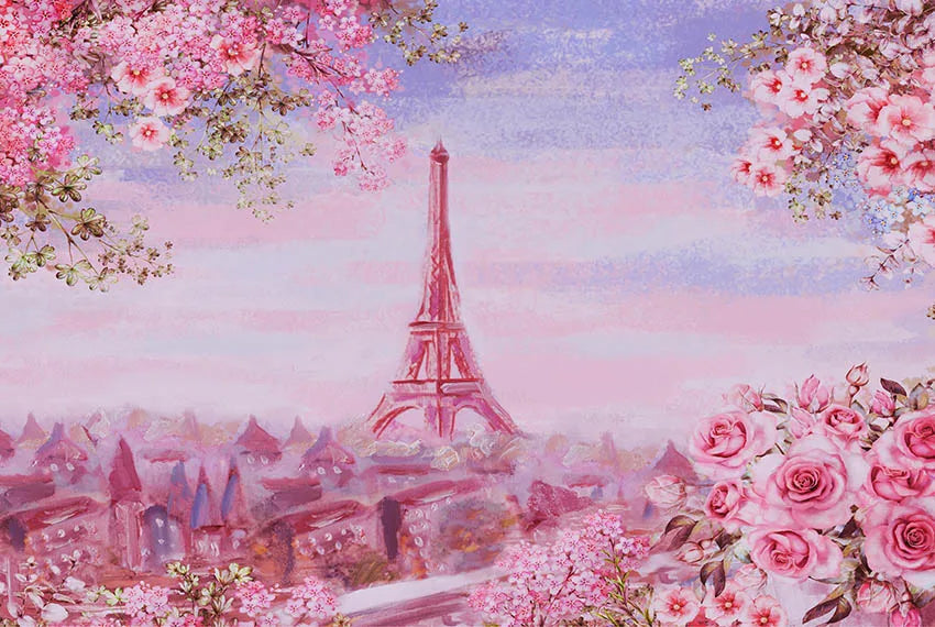 KMK - pink france watercolour backdrop