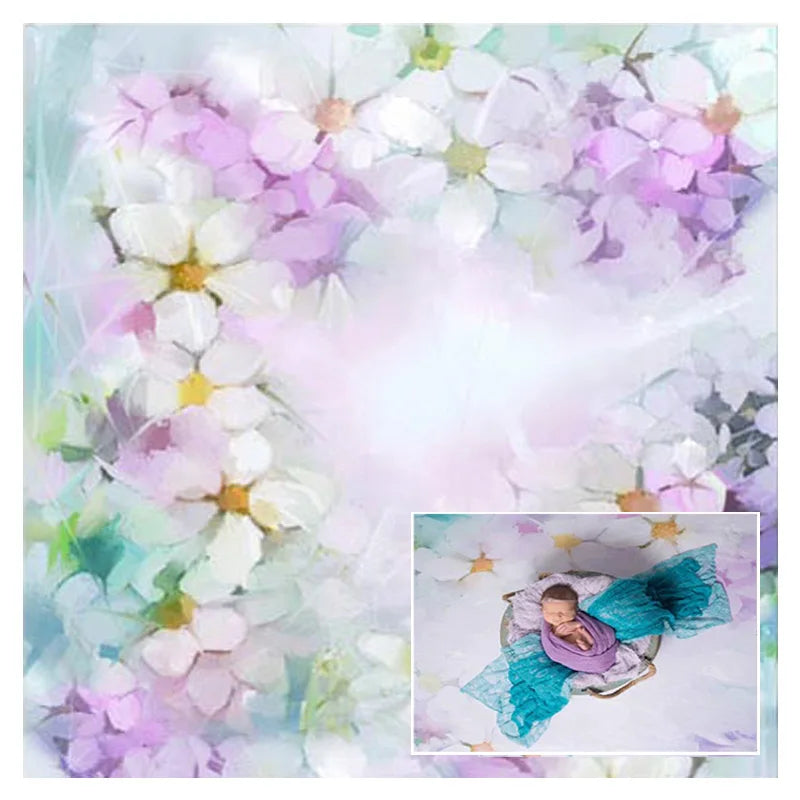 KMK - violet floral watercolour backdrop