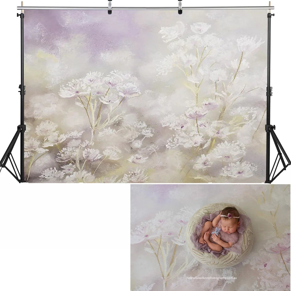 KMK - white field posies watercolour backdrop