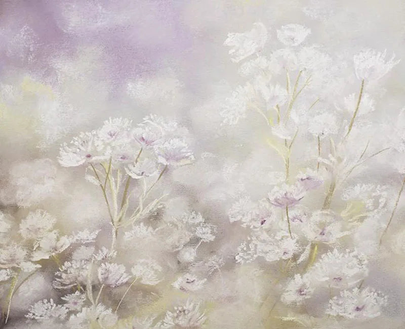 KMK - white field posies watercolour backdrop