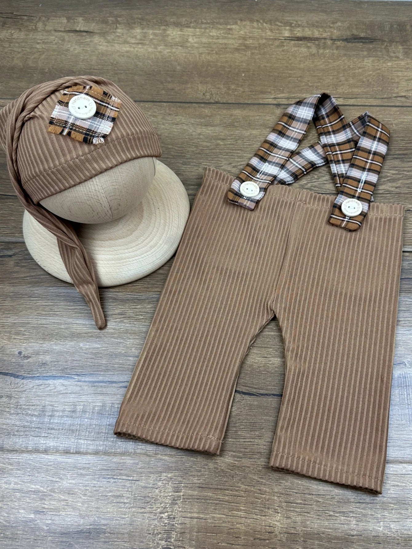 KMK - Newborn Hat+Suspenders 2Pcs/set