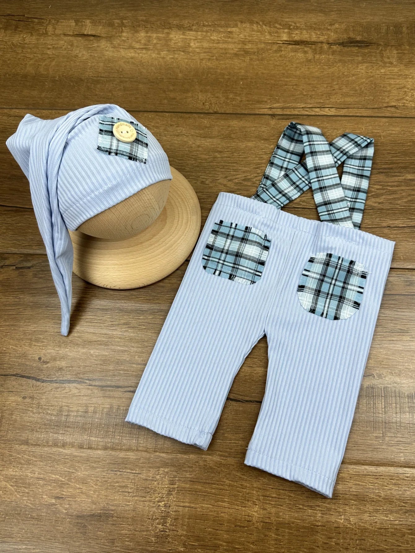 KMK - Newborn Hat+Suspenders 2Pcs/set