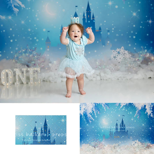 KMK - Winter Snowy Castle Backdrop