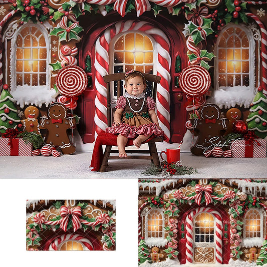 KMK - Xmas Jolly Gingerbread Backdrop