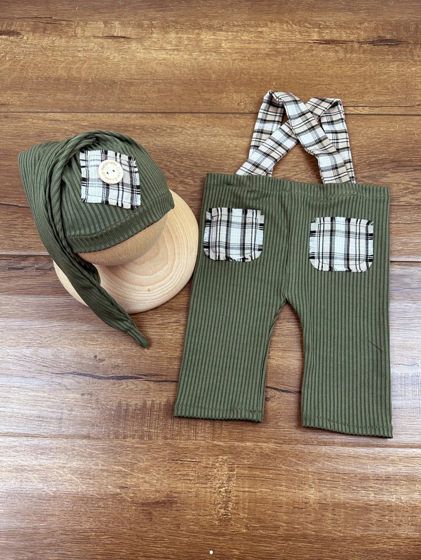 KMK - Newborn Hat+Suspenders 2Pcs/set