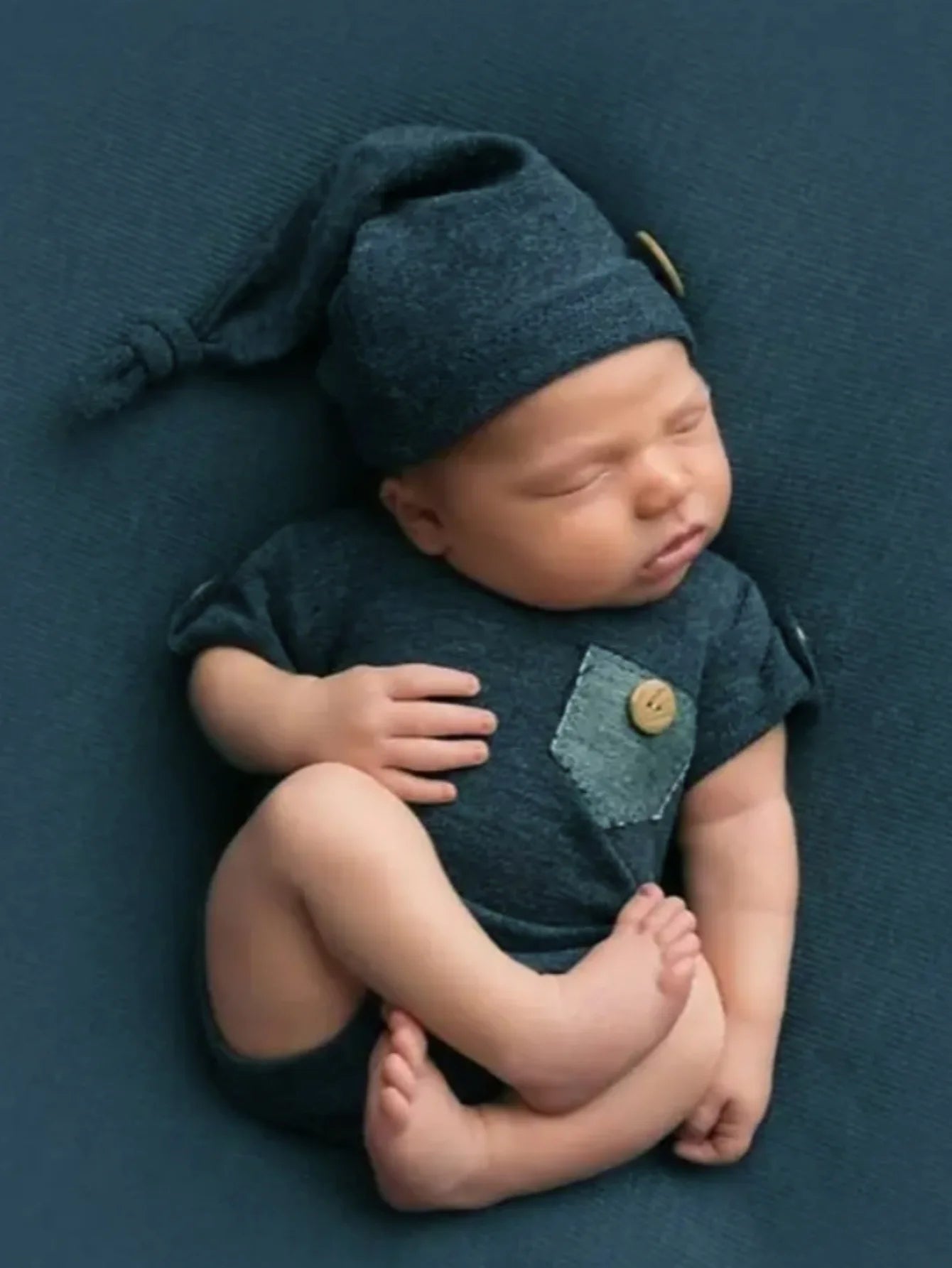 KMK - Newborn Romper + Hat 2Pcs/set