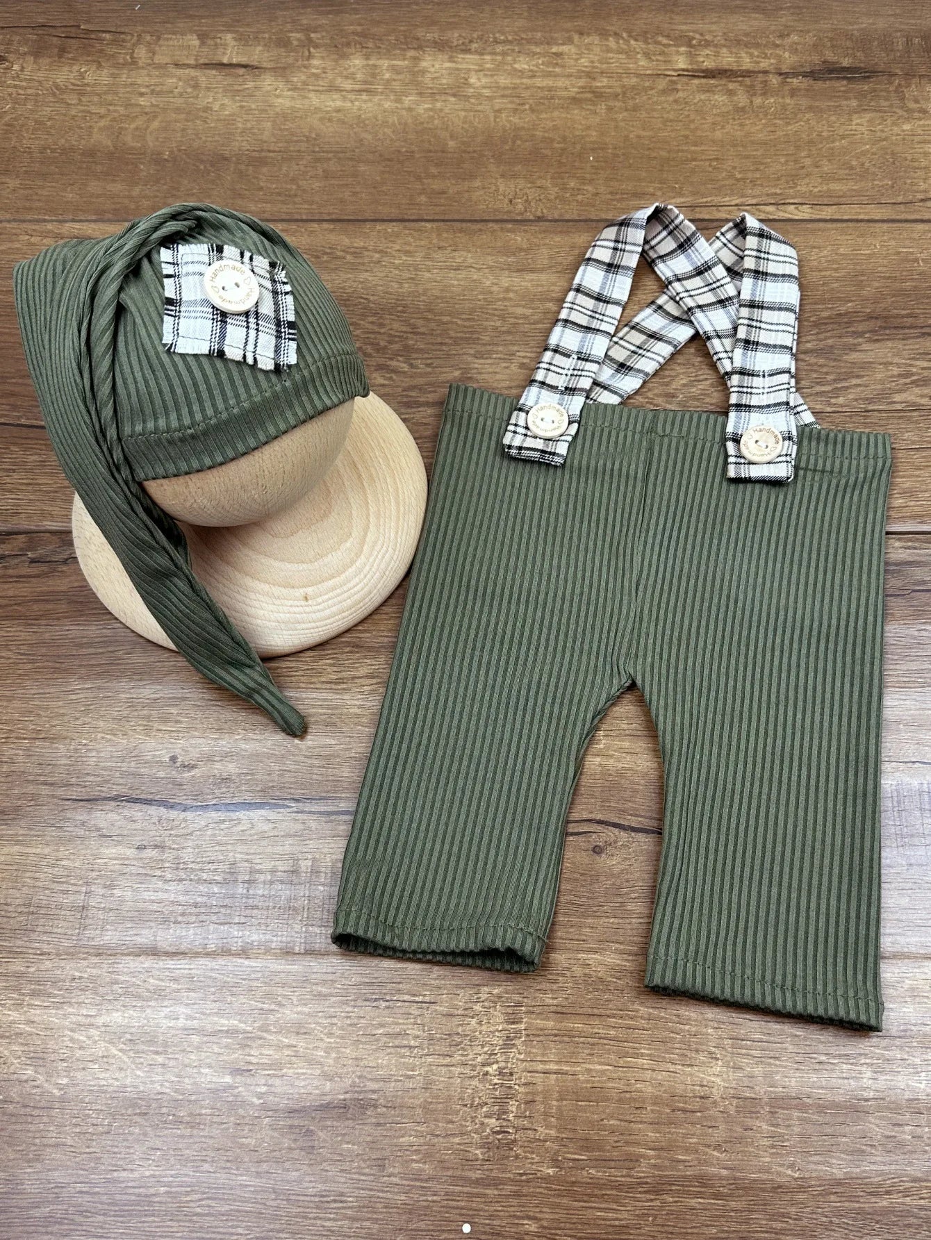 KMK - Newborn Hat+Suspenders 2Pcs/set