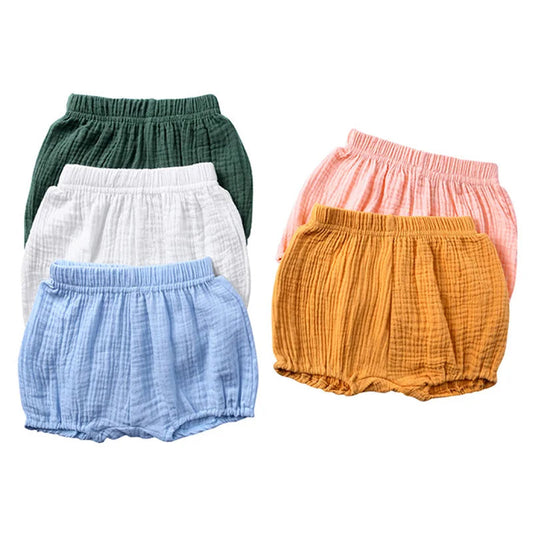 Toddler Plain Cotton Gauze Shorts